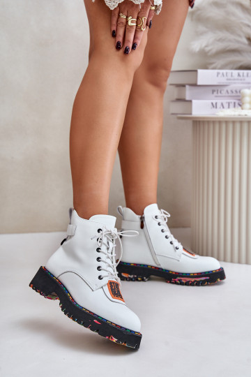 Peau Bottes chaussures Féminin Au Château Artiker 55C0515 couleur blanche 2