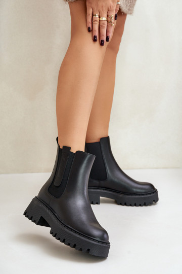Peau réchauffer bottes élégantes Féminin Big Star OO274A386 couleur noire 2