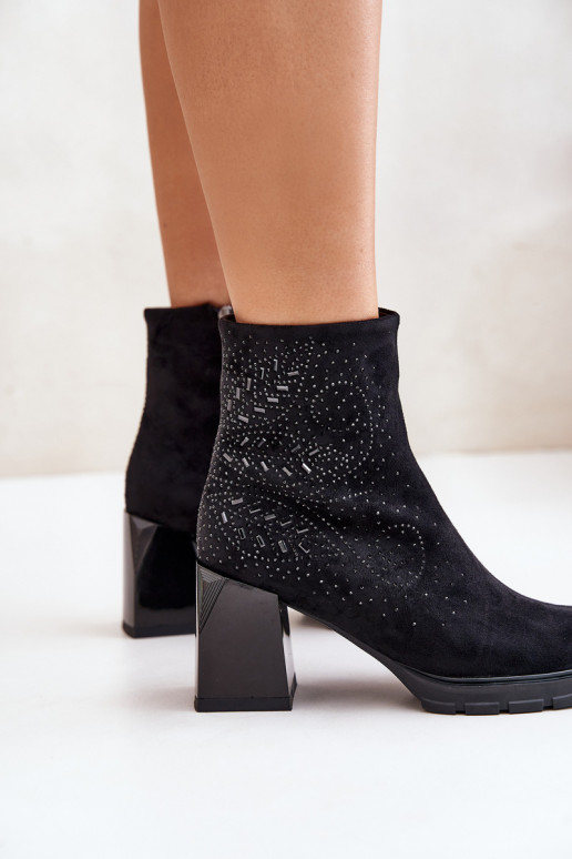 sich Zuarm laufen Damenstiefel Mit Dekoration D&A MR880-130 schZuarze Farbe sich Zuarm laufen Damenstiefel Mit Dekoration D&A MR880-130 schZuarze Farbe