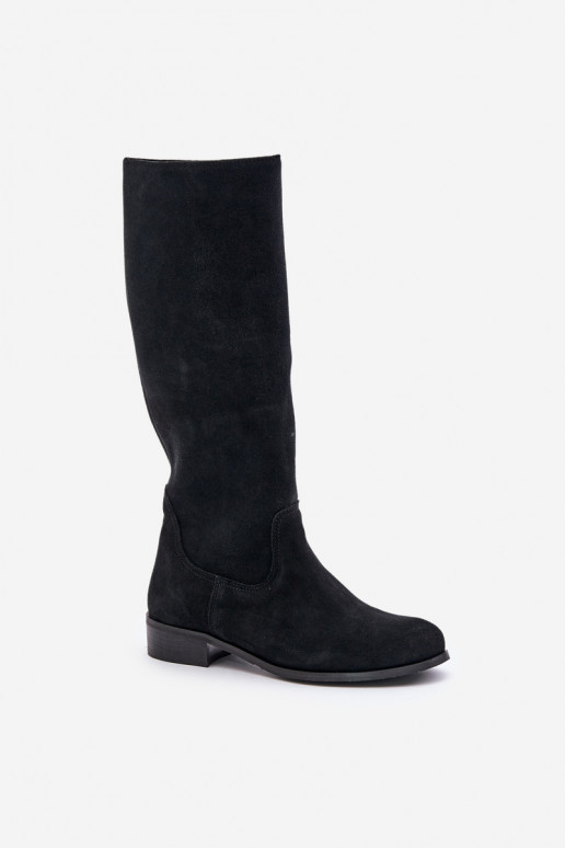 en daim bottes pour femmes Mi-mollet Au Château LeÀski 3616 couleur noire en daim bottes pour femmes Mi-mollet Au Château LeÀski 3616 couleur noire