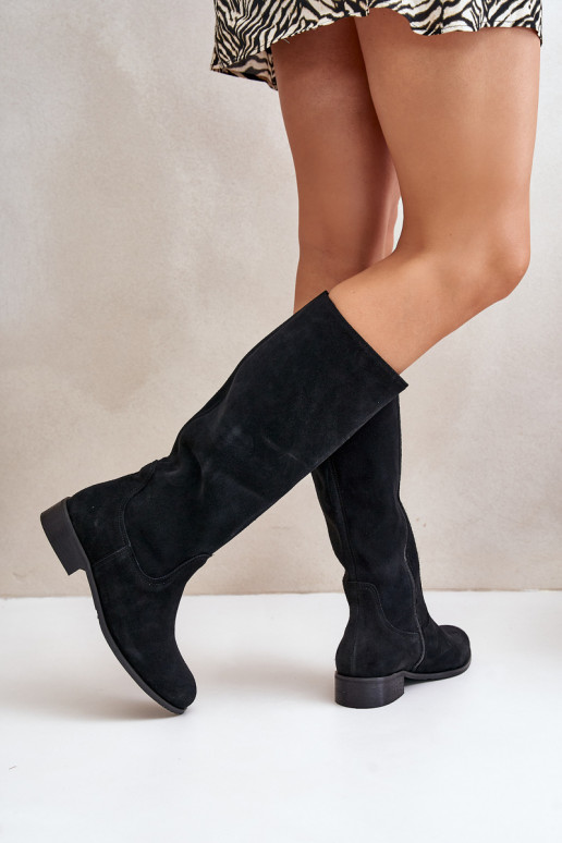en daim bottes pour femmes Mi-mollet Au Château LeÀski 3616 couleur noire en daim bottes pour femmes Mi-mollet Au Château LeÀski 3616 couleur noire