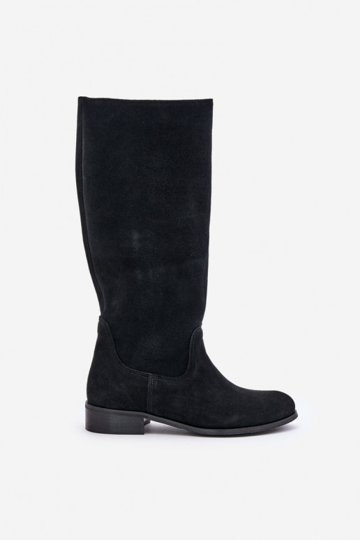 en daim bottes pour femmes Mi-mollet Au Château LeÀski 3616 couleur noire en daim bottes pour femmes Mi-mollet Au Château LeÀski 3616 couleur noire