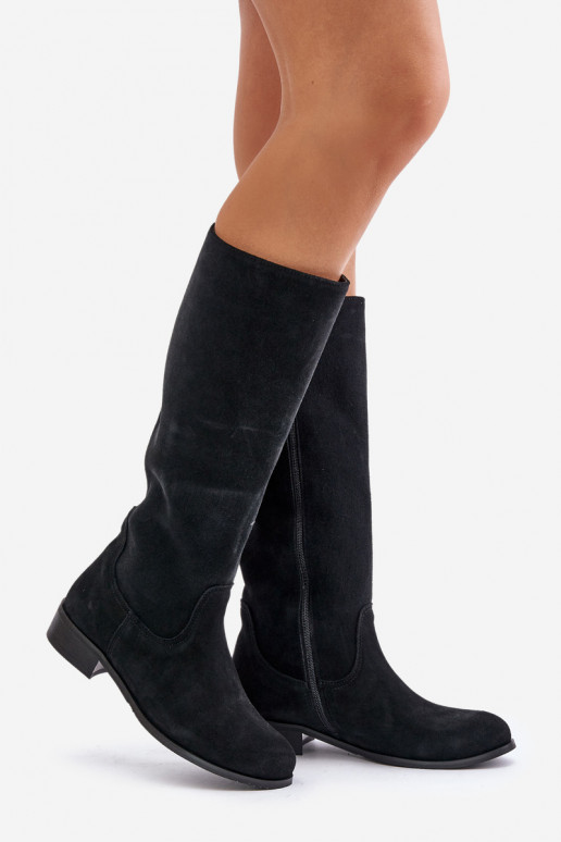 en daim bottes pour femmes Mi-mollet Au Château LeÀski 3616 couleur noire en daim bottes pour femmes Mi-mollet Au Château LeÀski 3616 couleur noire