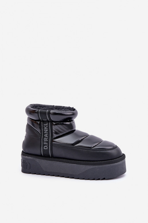 Faible Bottes de neige Sur une semelle épaisse D.Franklin DFSH371011 couleur noire Faible Bottes de neige Sur une semelle épaisse D.Franklin DFSH371011 couleur noire