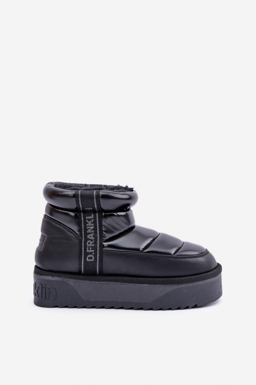 Niedrig Schneestiefel Auf dicker Sohle D.Franklin DFSH371011 schZuarze Farbe Niedrig Schneestiefel Auf dicker Sohle D.Franklin DFSH371011 schZuarze Farbe