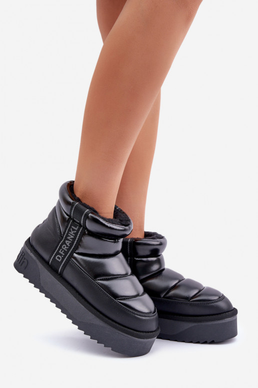 Niedrig Schneestiefel Auf dicker Sohle D.Franklin DFSH371011 schZuarze Farbe Niedrig Schneestiefel Auf dicker Sohle D.Franklin DFSH371011 schZuarze Farbe