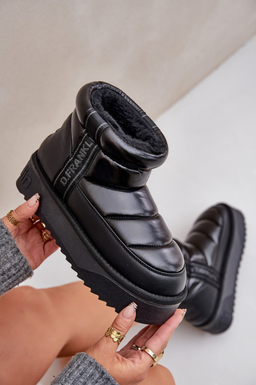 Niedrig Schneestiefel Auf dicker Sohle D.Franklin DFSH371011 schZuarze Farbe Niedrig Schneestiefel Auf dicker Sohle D.Franklin DFSH371011 schZuarze Farbe