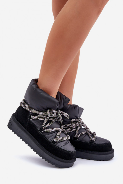 aus INildleder Schneestiefel FemininGrubym Schnürungm D.Franklin DFSH375003 schZuarze Farbe aus INildleder Schneestiefel FemininGrubym Schnürungm D.Franklin DFSH375003 schZuarze Farbe