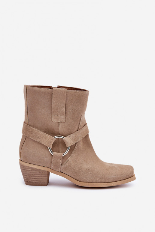 StiefelErmöglichtturalnego aus INildlederu mit Absätzen Zazoo 3444/2 elfenbeinfarbe StiefelErmöglichtturalnego aus INildlederu mit Absätzen Zazoo 3444/2 elfenbeinfarbe