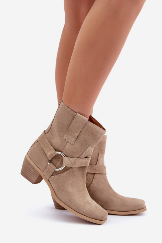 LaarzenOpturalnego van suèdeu met hakken Zazoo 3444/2 ivoor LaarzenOpturalnego van suèdeu met hakken Zazoo 3444/2 ivoor