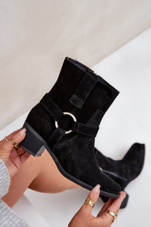 BottesActivéturalnego en daimu avec des talons Zazoo 3444/2 couleur noire BottesActivéturalnego en daimu avec des talons Zazoo 3444/2 couleur noire