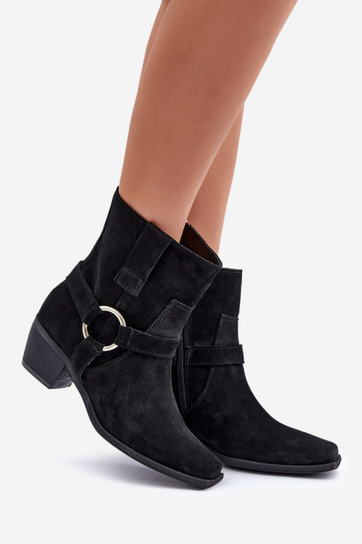 BottesActivéturalnego en daimu avec des talons Zazoo 3444/2 couleur noire BottesActivéturalnego en daimu avec des talons Zazoo 3444/2 couleur noire