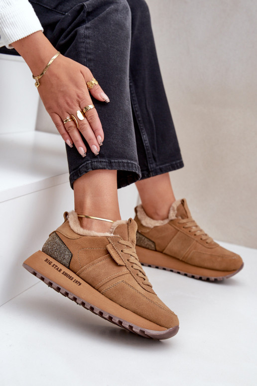 en daim Chaussures modèle baskets Féminin avec un manteau de fourrure I Błyszczącym Élément Big Star OO274578 Hi-Poly System mar en daim Chaussures modèle baskets Féminin avec un manteau de fourrure I Błyszczącym Élément Big Star OO274578 Hi-Poly System mar
