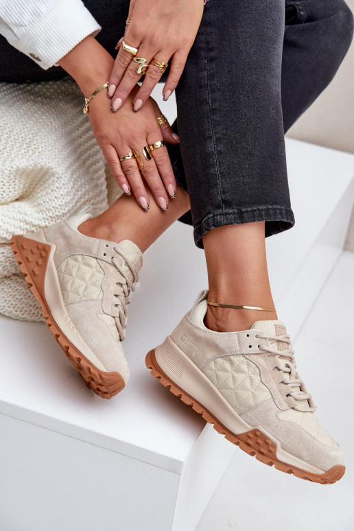 Peau Chaussures modèle baskets Féminin Big Star OO274A315 Hi-Poly System beige Peau Chaussures modèle baskets Féminin Big Star OO274A315 Hi-Poly System beige