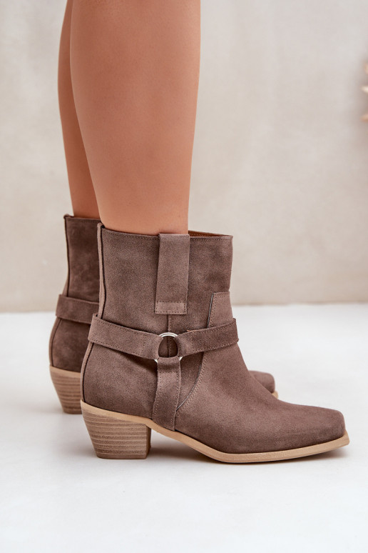 BottesActivéturalnego en daimu avec des talons Zazoo 3444/2 marron BottesActivéturalnego en daimu avec des talons Zazoo 3444/2 marron