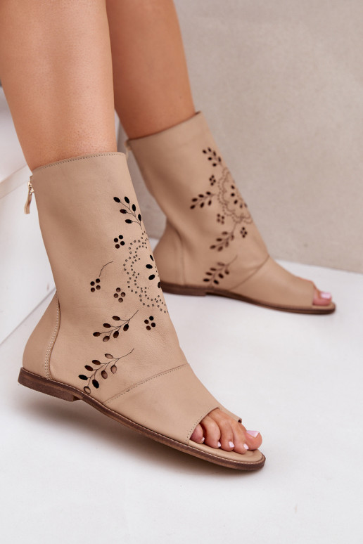 Zazoo 3437 Féminin Sandales pour femmes avec une botte Au Château beige Zazoo 3437 Féminin Sandales pour femmes avec une botte Au Château beige