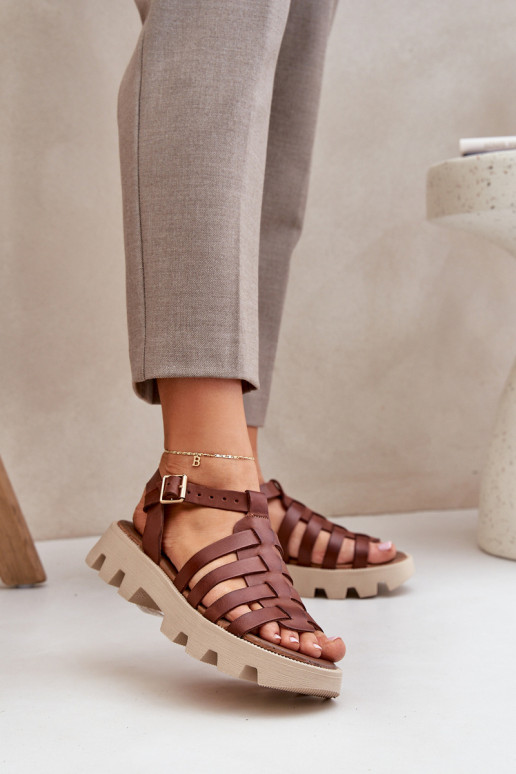 Damensandalen Feminin Zazoo 3695 braune Farbe Damensandalen Feminin Zazoo 3695 braune Farbe