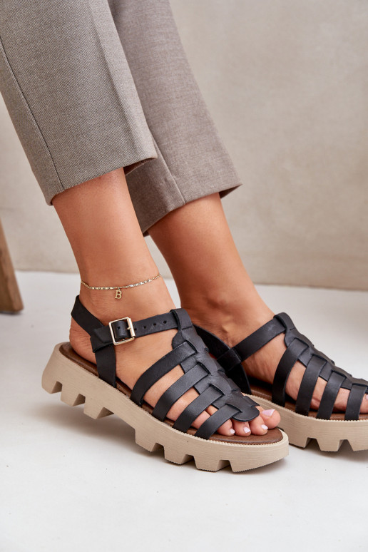 Sandales pour femmes Féminin Zazoo 3695 couleur noire