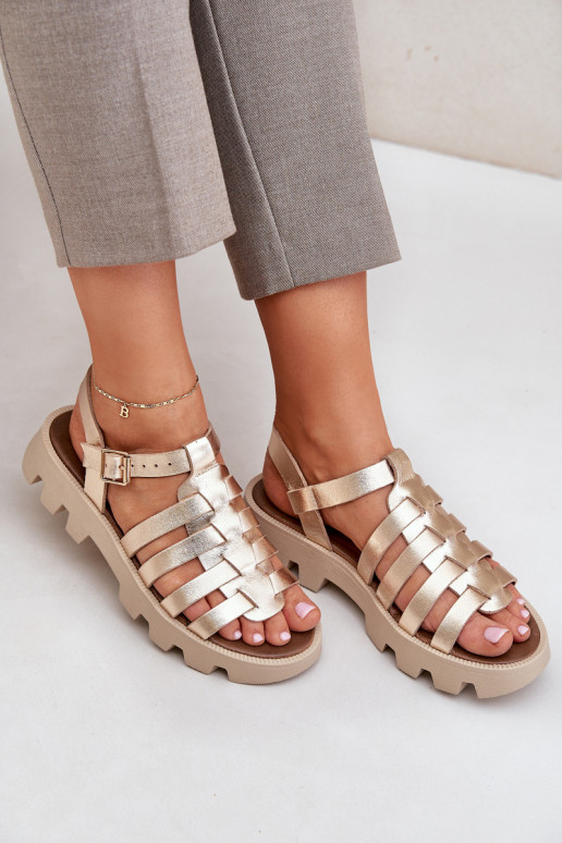 Sandales pour femmes Féminin Zazoo 3695 couleur dorée Sandales pour femmes Féminin Zazoo 3695 couleur dorée