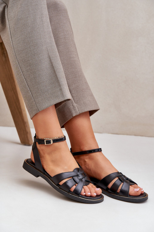 Damensandalen Feminin mit breiten Absätzen Zazoo 3688 schZuarze Farbe Damensandalen Feminin mit breiten Absätzen Zazoo 3688 schZuarze Farbe