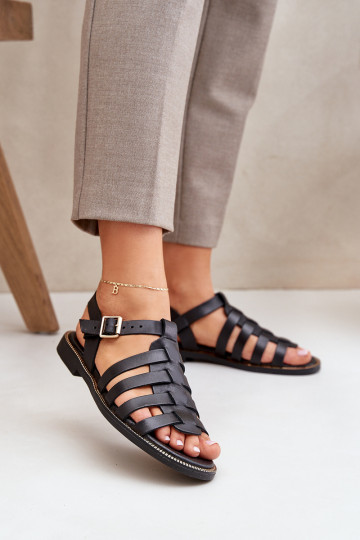 Dames sandalen met brede hakken Zazoo 3686 zInart 2