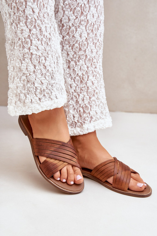 Haut Feminin Hausschuhe LeZuski Shoes 3682 braune Farbe Haut Feminin Hausschuhe LeZuski Shoes 3682 braune Farbe