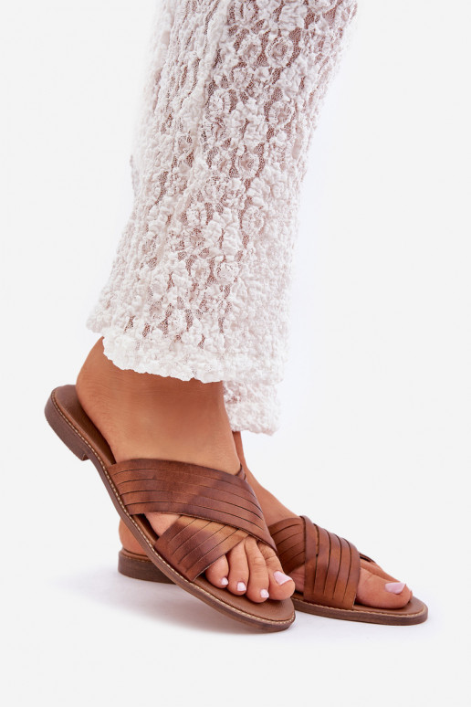 Haut Feminin Hausschuhe LeZuski Shoes 3682 braune Farbe Haut Feminin Hausschuhe LeZuski Shoes 3682 braune Farbe