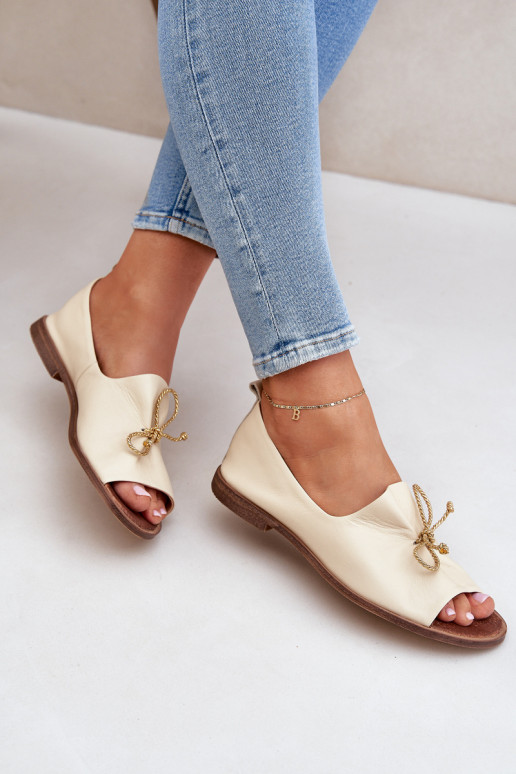 Zazoo 2660 Ballerinas Feminin elfenbeinfarbe