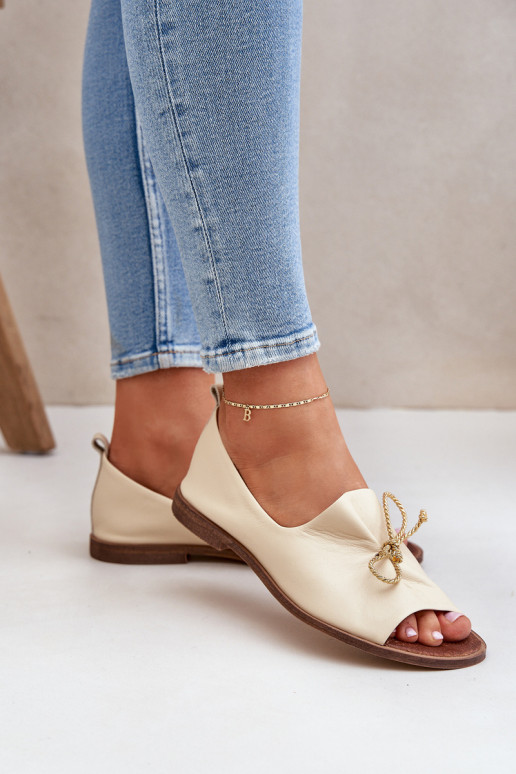 Zazoo 2660 Ballerinas Feminin elfenbeinfarbe