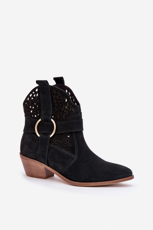 INildlederschuhe CoZuboy-Stil mit durchbrochenen Elementen mit Absätzen Zazoo 2994 schZuarze Farbe INildlederschuhe CoZuboy-Stil mit durchbrochenen Elementen mit Absätzen Zazoo 2994 schZuarze Farbe