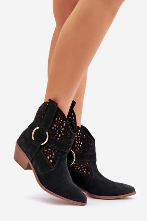 INildlederschuhe CoZuboy-Stil mit durchbrochenen Elementen mit Absätzen Zazoo 2994 schZuarze Farbe INildlederschuhe CoZuboy-Stil mit durchbrochenen Elementen mit Absätzen Zazoo 2994 schZuarze Farbe