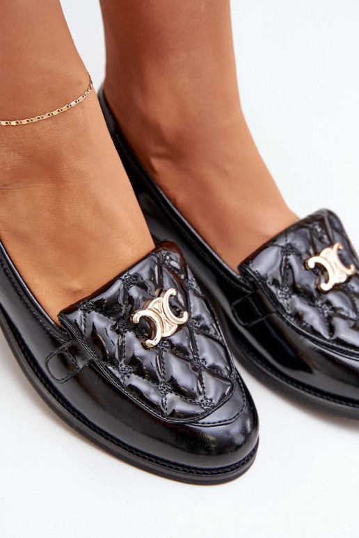 Leer Gelakte mocassins met gouden details Laura Messi 2927 zInart Leer Gelakte mocassins met gouden details Laura Messi 2927 zInart