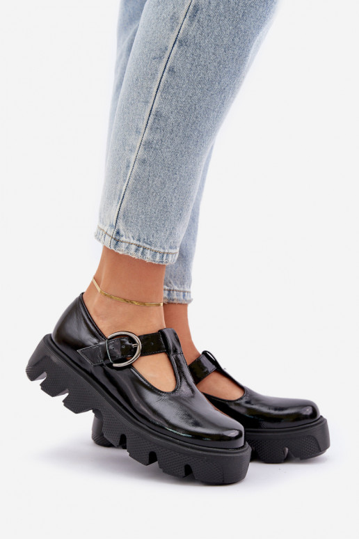 met lakeffect Leer schoenen met gespen Zazoo 20183 zInart met lakeffect Leer schoenen met gespen Zazoo 20183 zInart