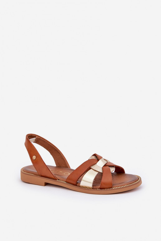 Zazoo 40382 Dames sandalen Leer bruine kleur Zazoo 40382 Dames sandalen Leer bruine kleur