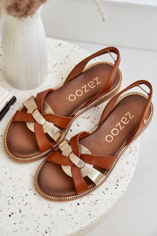 Zazoo 40382 Damensandalen Haut braune Farbe Zazoo 40382 Damensandalen Haut braune Farbe