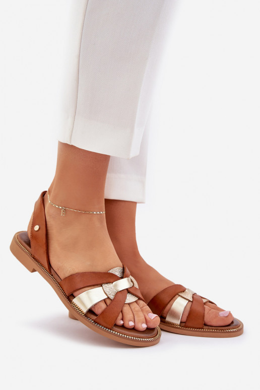 Zazoo 40382 Dames sandalen Leer bruine kleur Zazoo 40382 Dames sandalen Leer bruine kleur