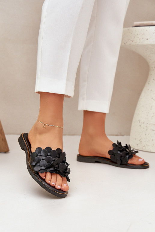 Zazoo 40381 Dames Leren pantoffels met brede hakken zInart Zazoo 40381 Dames Leren pantoffels met brede hakken zInart