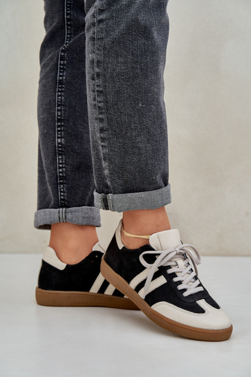 Zazoo N1068 Peau Faible Chaussures modèle baskets Féminin couleur noire Zazoo N1068 Peau Faible Chaussures modèle baskets Féminin couleur noire