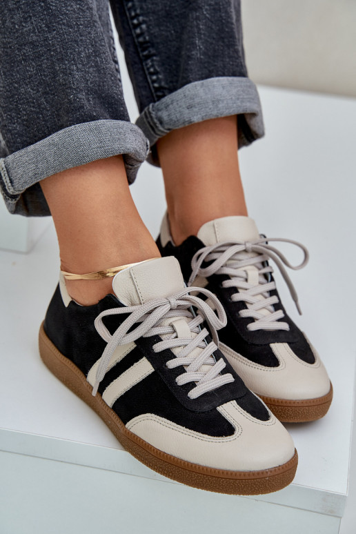 Zazoo N1068 Peau Faible Chaussures modèle baskets Féminin couleur noire Zazoo N1068 Peau Faible Chaussures modèle baskets Féminin couleur noire