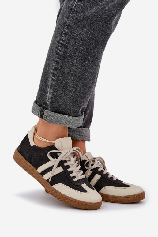 Zazoo N1068 Peau Faible Chaussures modèle baskets Féminin couleur noire Zazoo N1068 Peau Faible Chaussures modèle baskets Féminin couleur noire