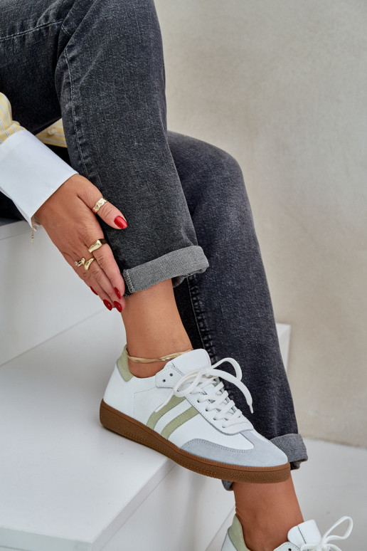 Zazoo N1068 Leer Laag Sneakers model schoenen Dames Initte kleur Zazoo N1068 Leer Laag Sneakers model schoenen Dames Initte kleur