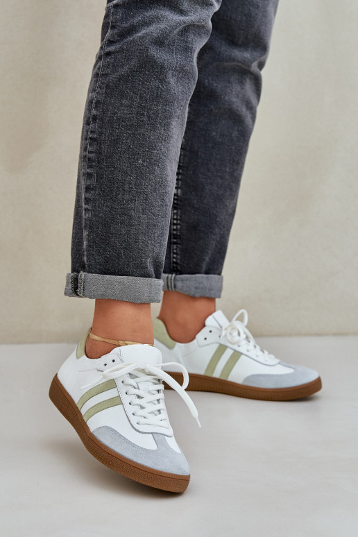 Zazoo N1068 Leer Laag Sneakers model schoenen Dames Initte kleur Zazoo N1068 Leer Laag Sneakers model schoenen Dames Initte kleur