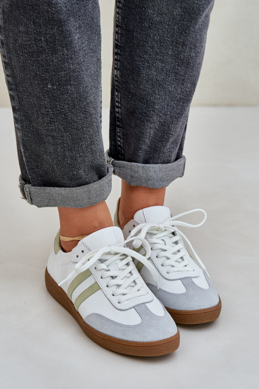 Zazoo N1068 Leer Laag Sneakers model schoenen Dames Initte kleur Zazoo N1068 Leer Laag Sneakers model schoenen Dames Initte kleur