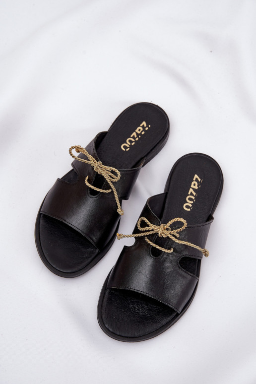 Lederhausschuhe Feminin mit breiten Absätzen Zazoo 3022 schZuarze Farbe Lederhausschuhe Feminin mit breiten Absätzen Zazoo 3022 schZuarze Farbe