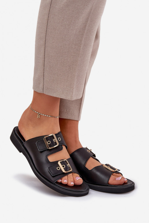 Leer gelijk aan Slippers met gespen Zazoo 3020 zInart Leer gelijk aan Slippers met gespen Zazoo 3020 zInart