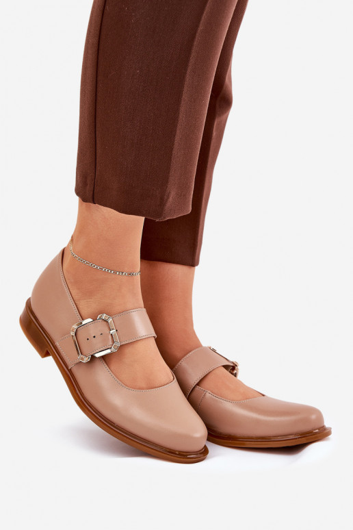 Peau chaussures Féminin avec boucles Laura Messi 2980 beige Peau chaussures Féminin avec boucles Laura Messi 2980 beige