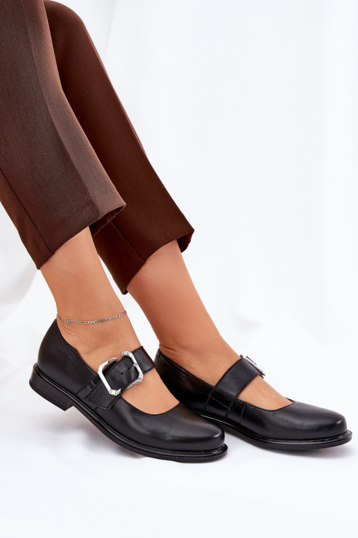 Leer schoenen Dames met gespen Laura Messi 2980 zInart