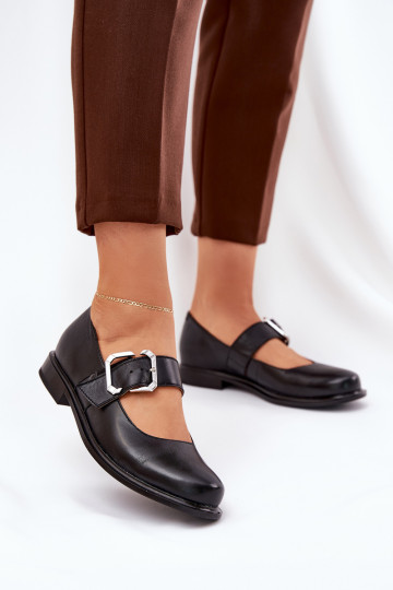 Peau chaussures Féminin avec boucles Laura Messi 2980 couleur noire 2