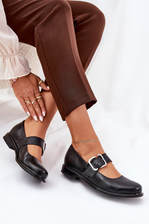 Leer schoenen Dames met gespen Laura Messi 2980 zInart