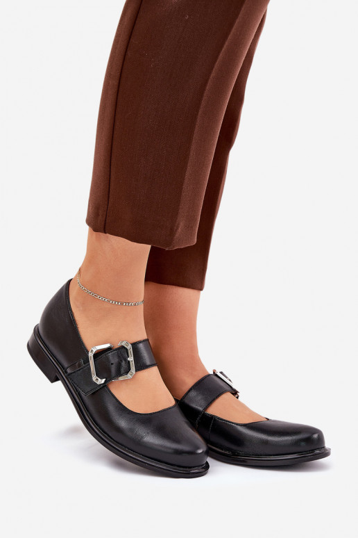 Leer schoenen Dames met gespen Laura Messi 2980 zInart